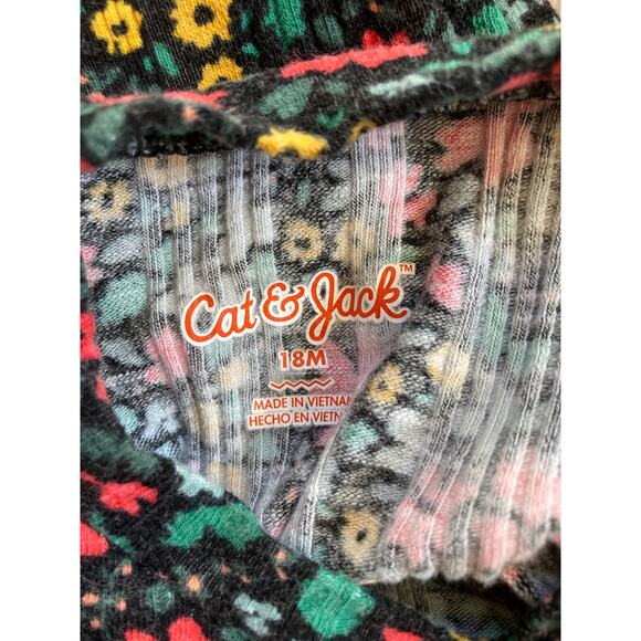 Cat & Jack Floral Stretch Pullover Top, Size 18M - Picture 3 of 4